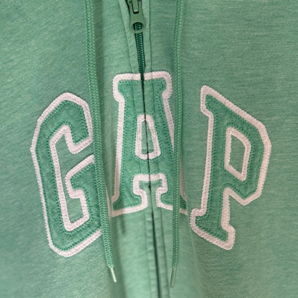 GAP Logo Full Zip Hoodie Green XL - Picture 4 of 5